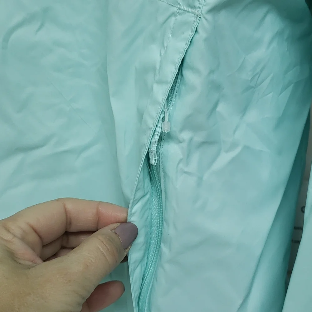 Columbia Light Aqua blue Wind Breaker Jacket. (2X) NEW - Picture 3 of 7